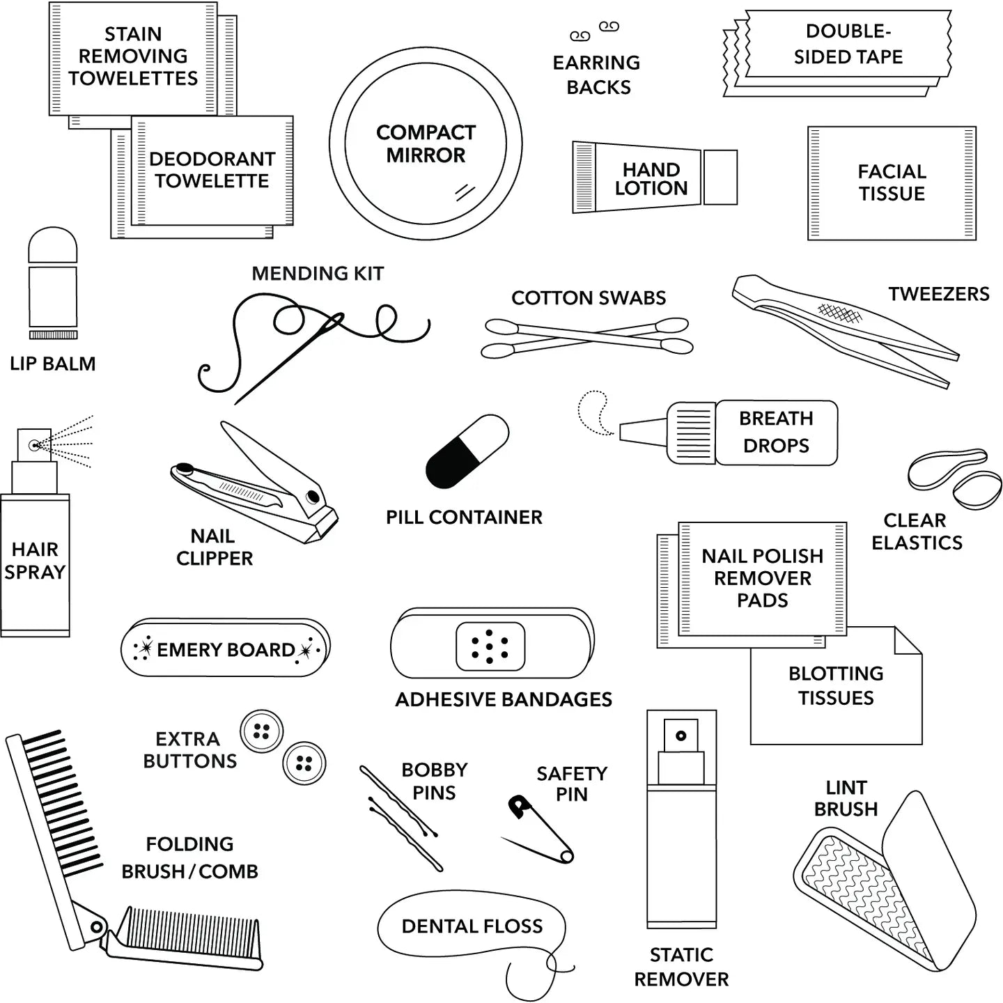 Pink Metallic Shemergency Kit