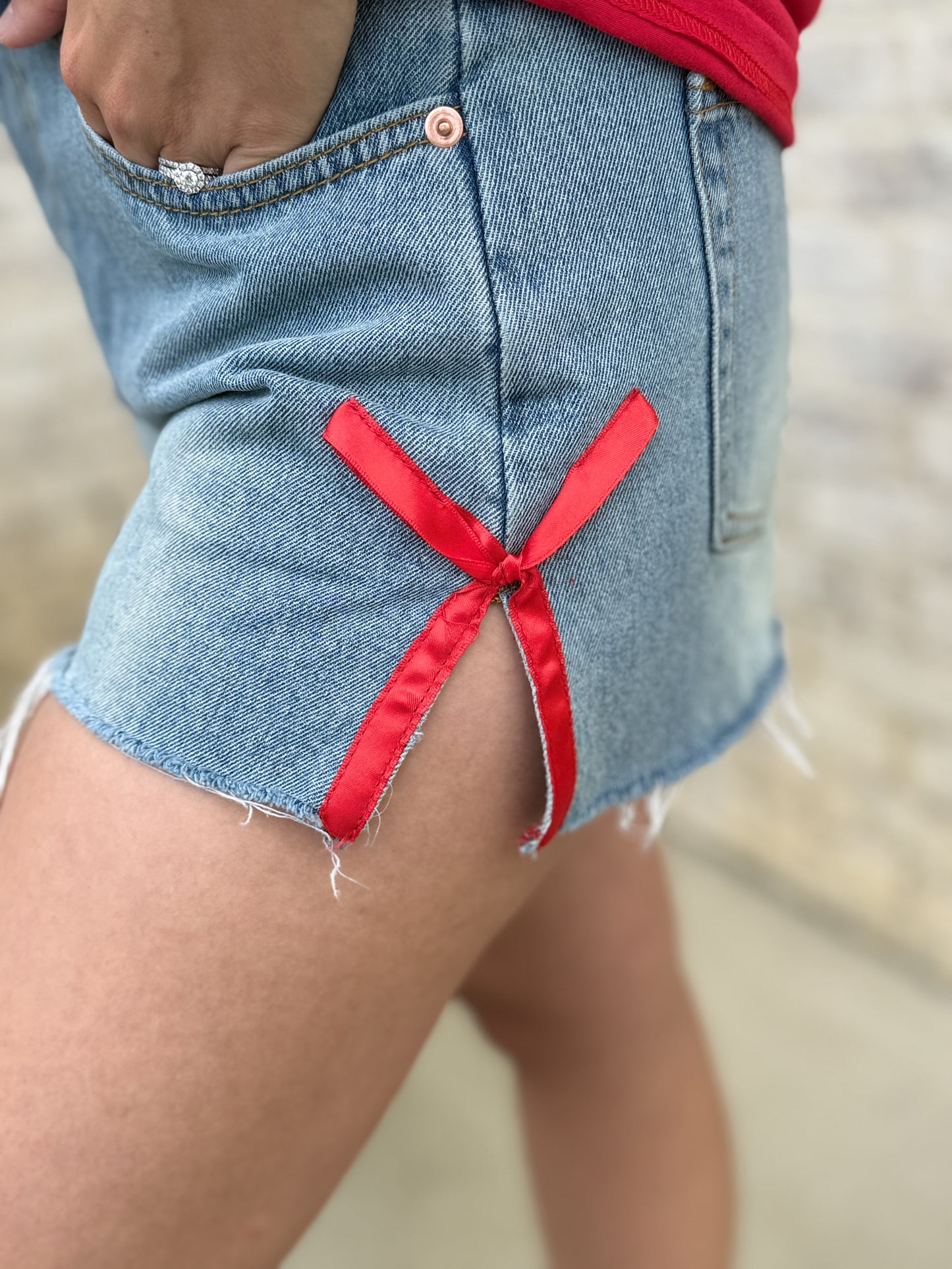 Red Bow Shorts