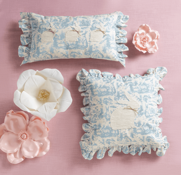 Toile Bunny Pillow
