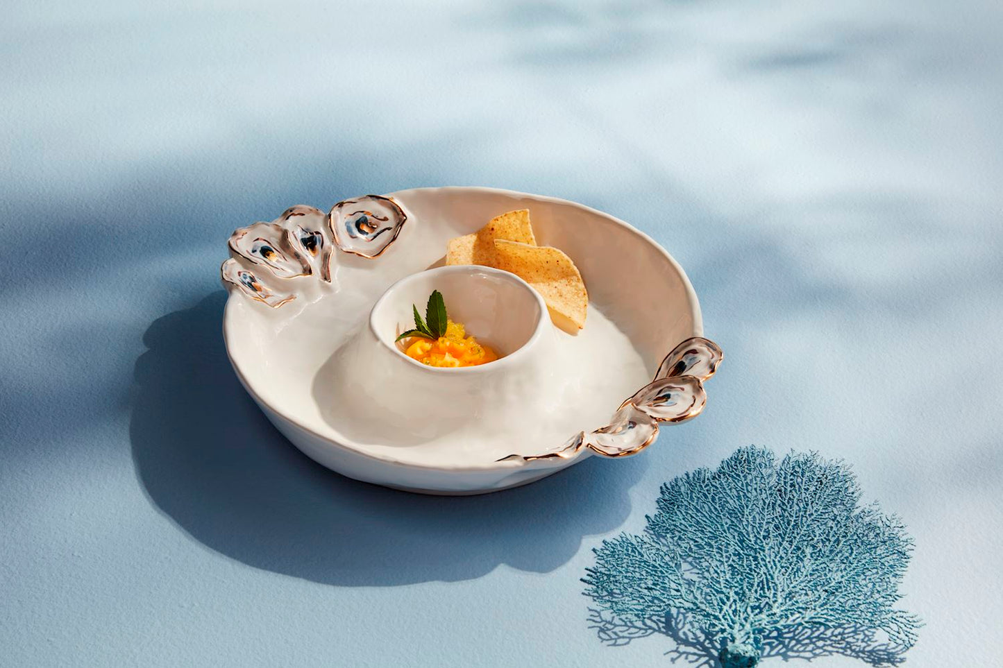 Oyster Chip & Dip Server