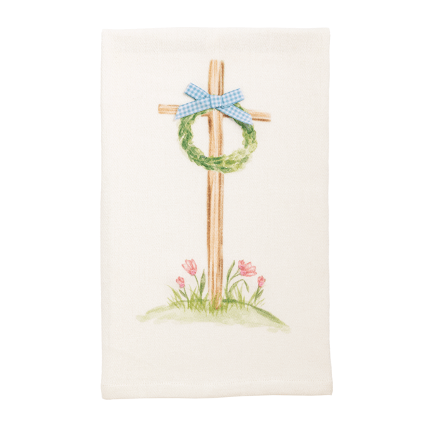 Cross Wreath Easter Towel