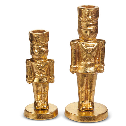 Gold Nutcracker Candlesticks