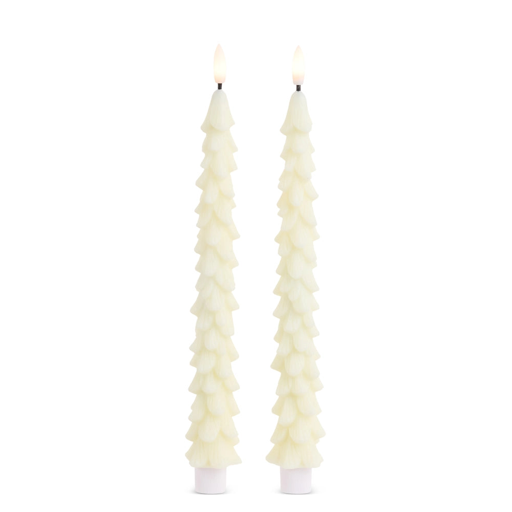 Ivory Tree Taper Candles