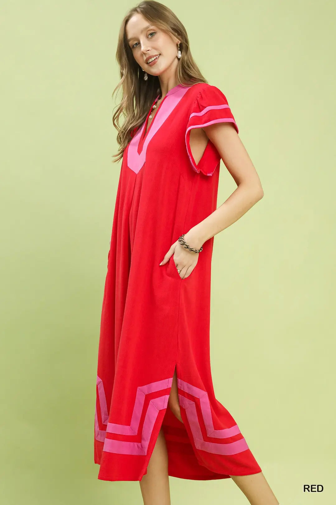 Red Trimmed Treat Dress