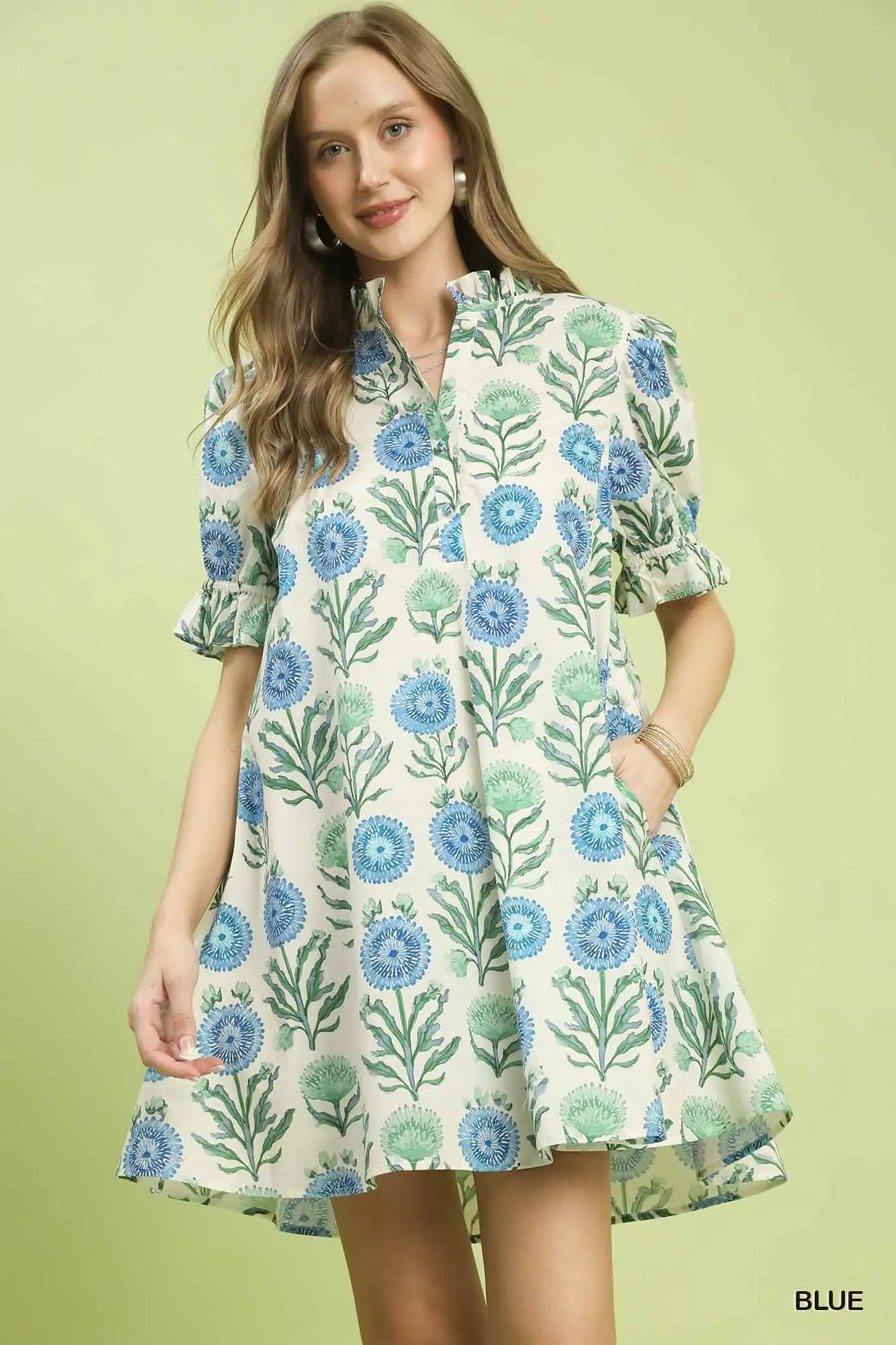 Blue Floral Dreams Dress
