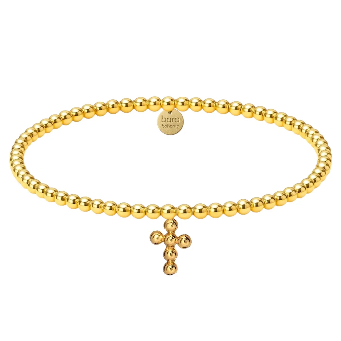 Bubble Cross Charm Bracelet