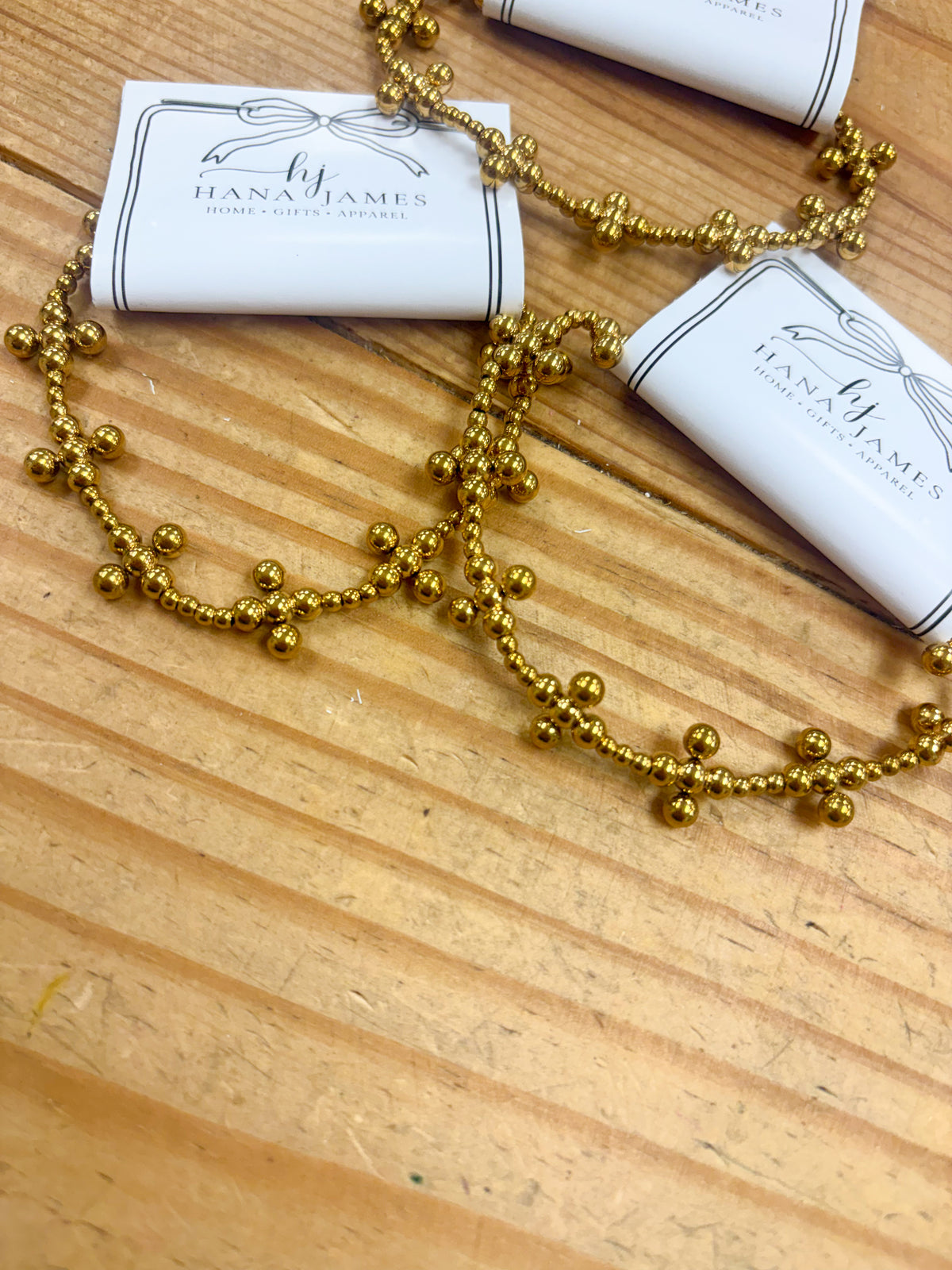 Stretchy Gold Cross Bracelet