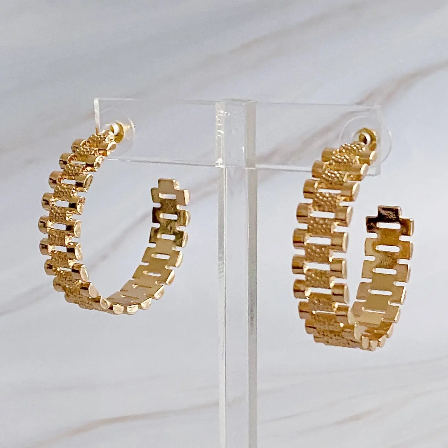 Watch Band Hoop Earrings