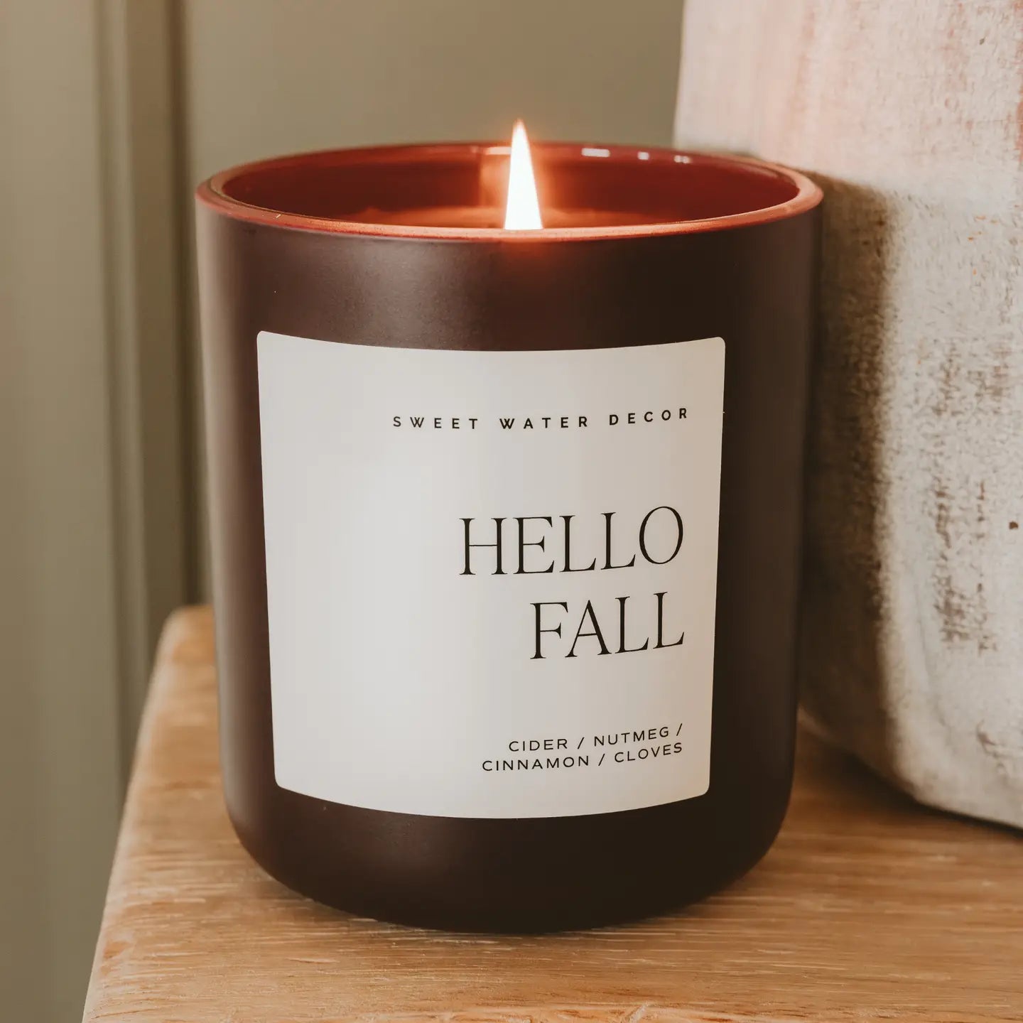 Hello Fall Brown Jar