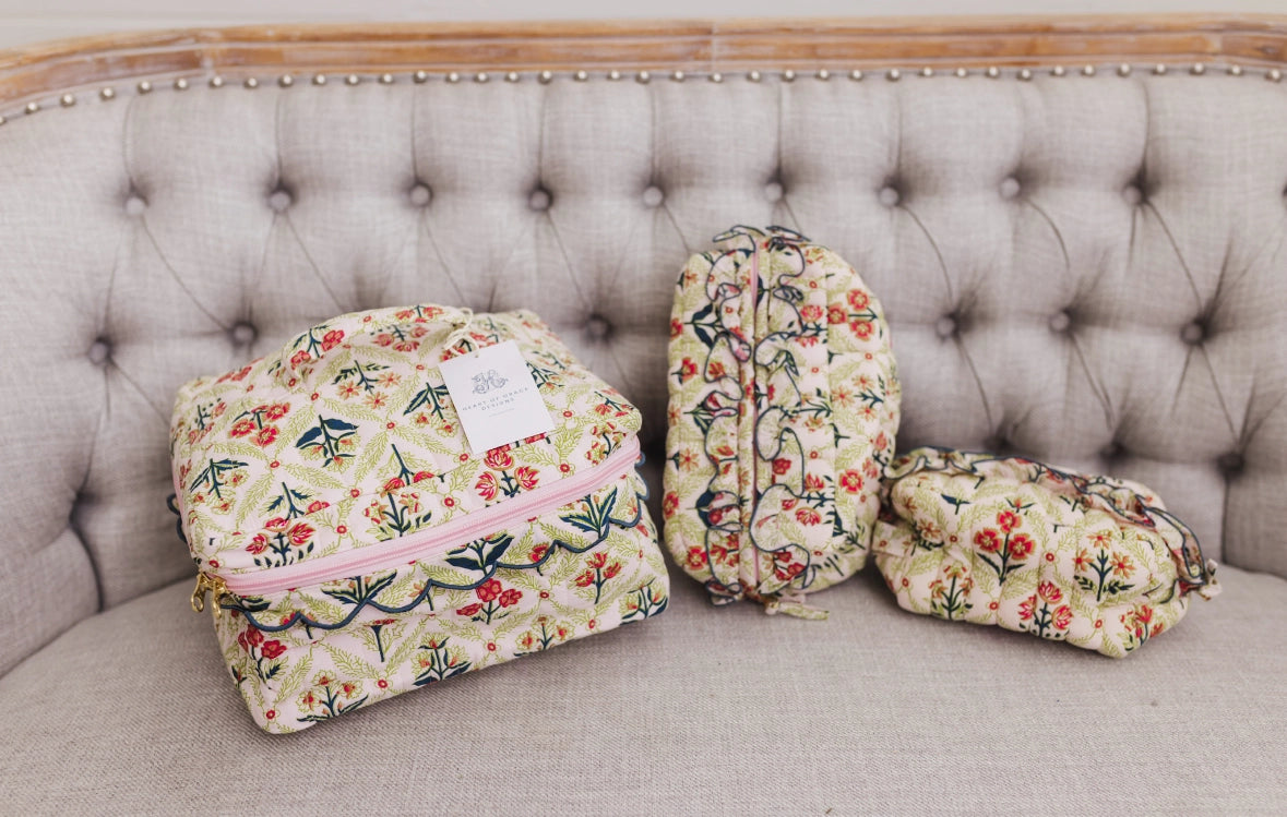 Meadow Luxe Cosmetic Bags