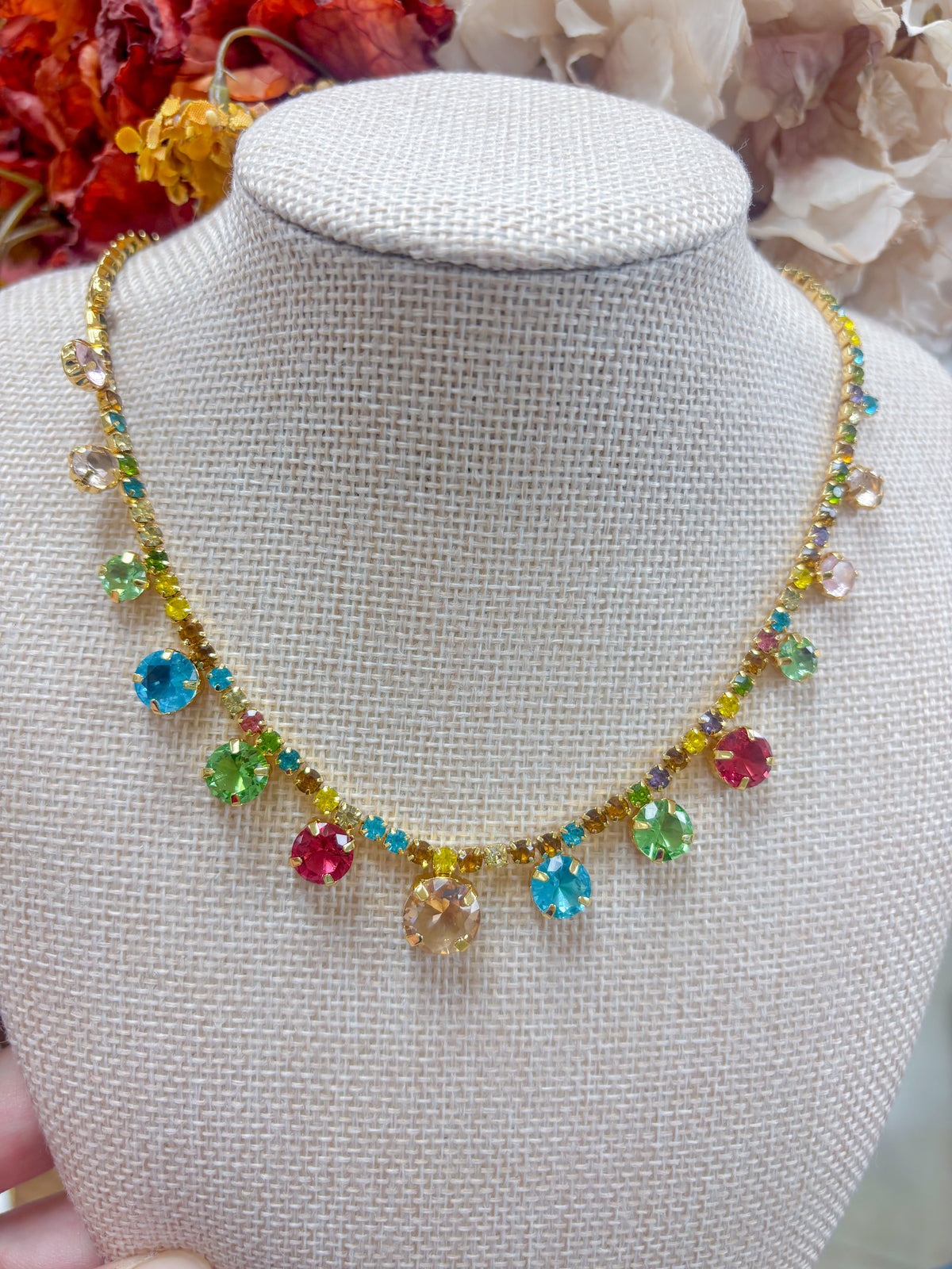 Rainbow Gemstone Necklace