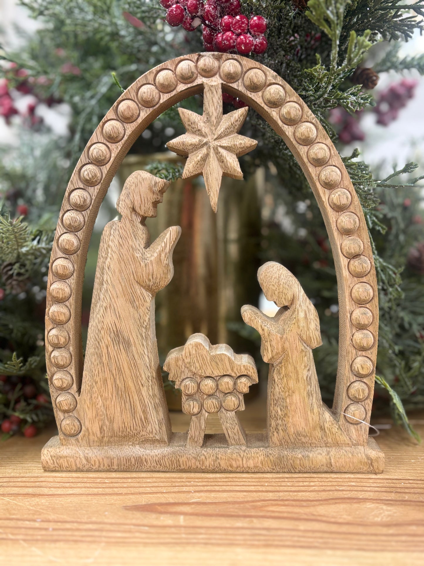 Driftwood Manger Scene