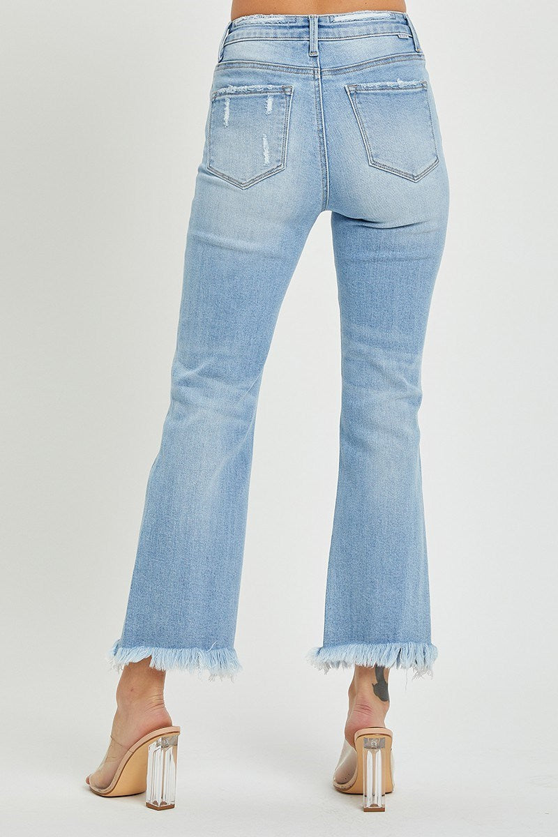 Frayed Bootcut Jeans