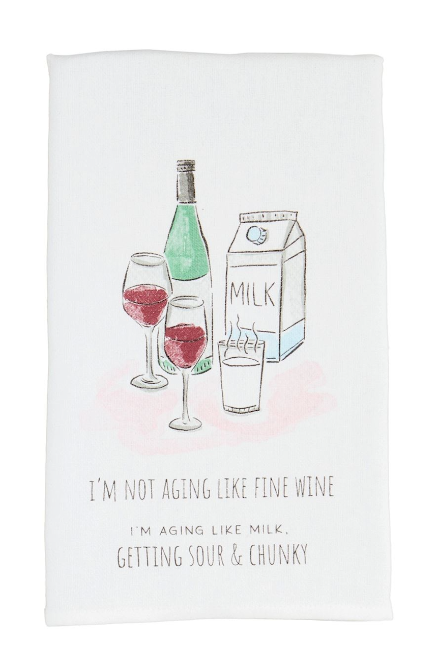 Fine Wine Funny Bday Towel