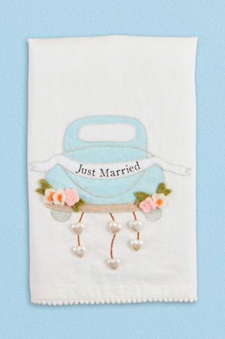 Just Married Tea Towel