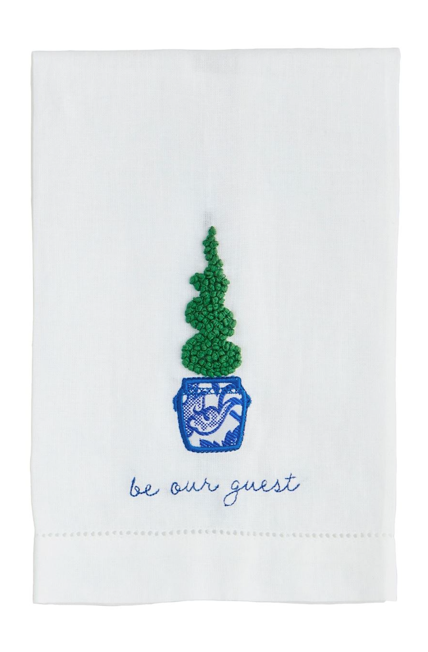 Guest Boxwood Topiary Towel