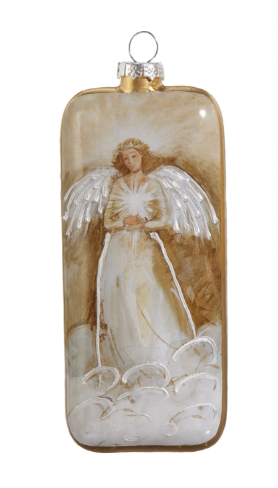 Golden Angel Rectangle Ornament