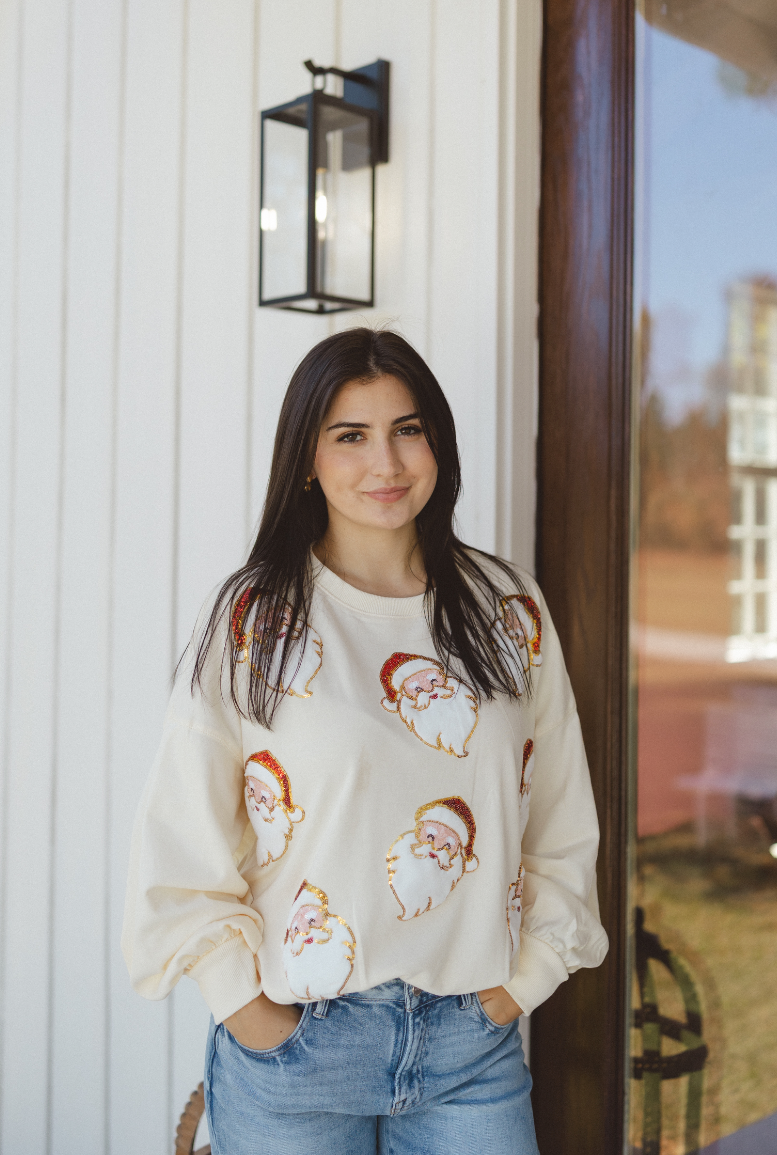 Santa Sequin Sweatshirt