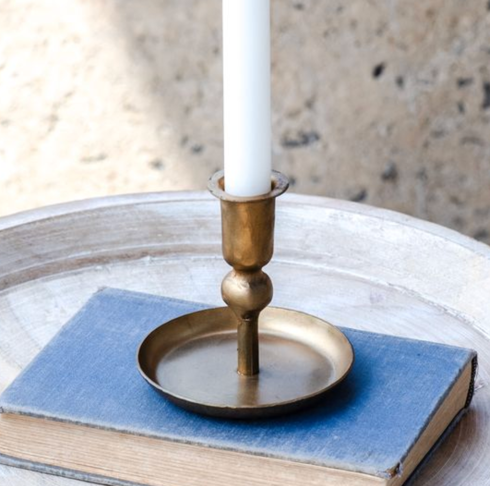 Mini Gold Plate Candle Holder
