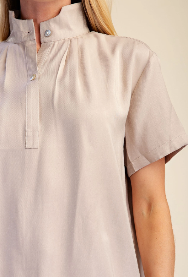 Taupe Luxe Blouse