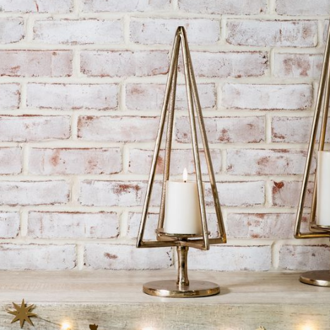 Gold Tree Pillar Holder