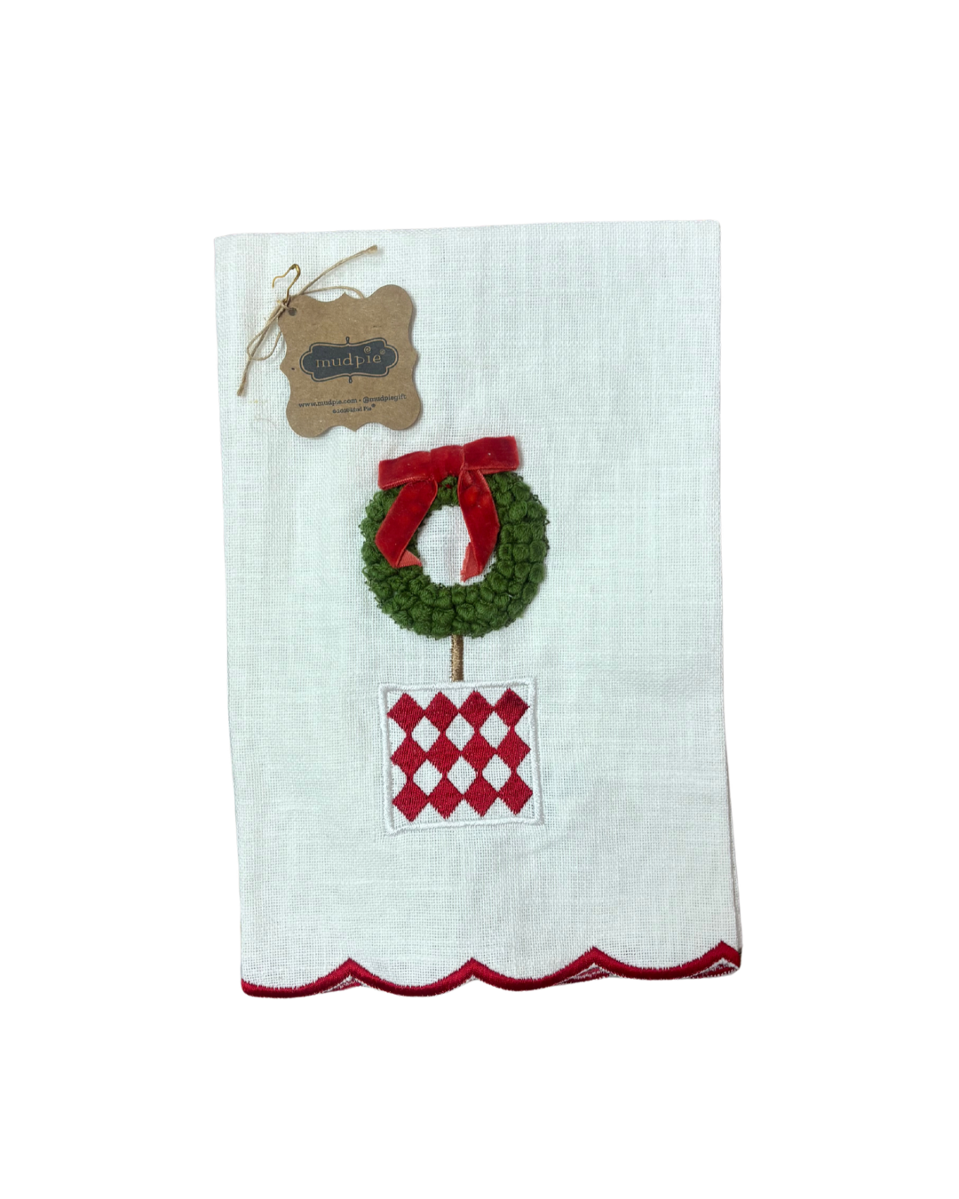 Wreath Christmas Topiary Towel
