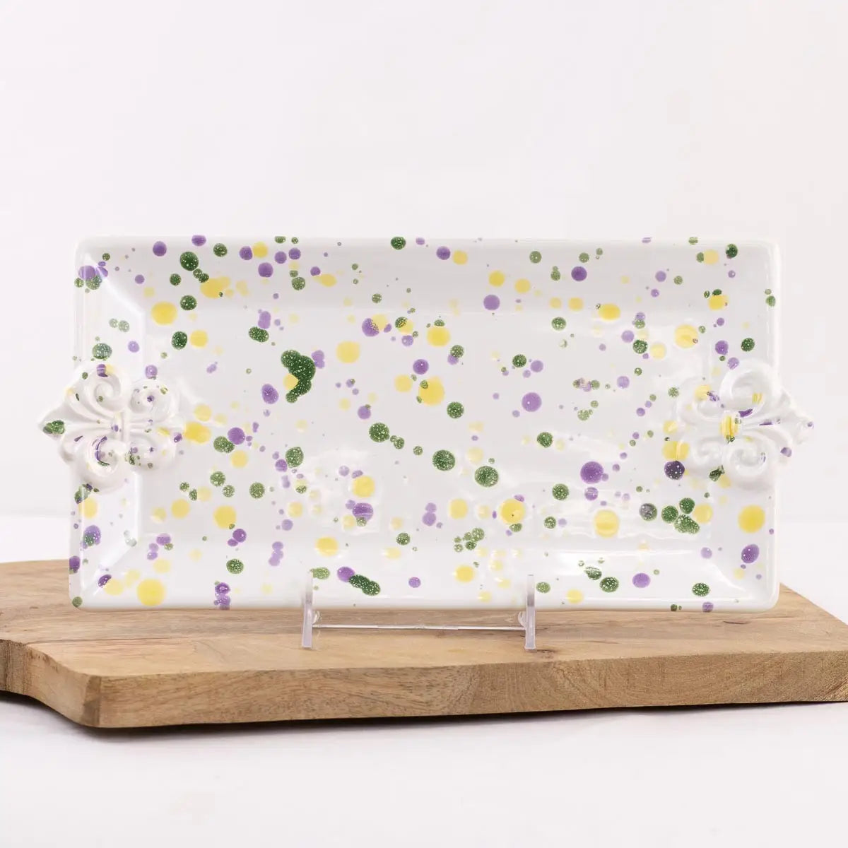 Lafleur Embossed Watercolor Platter