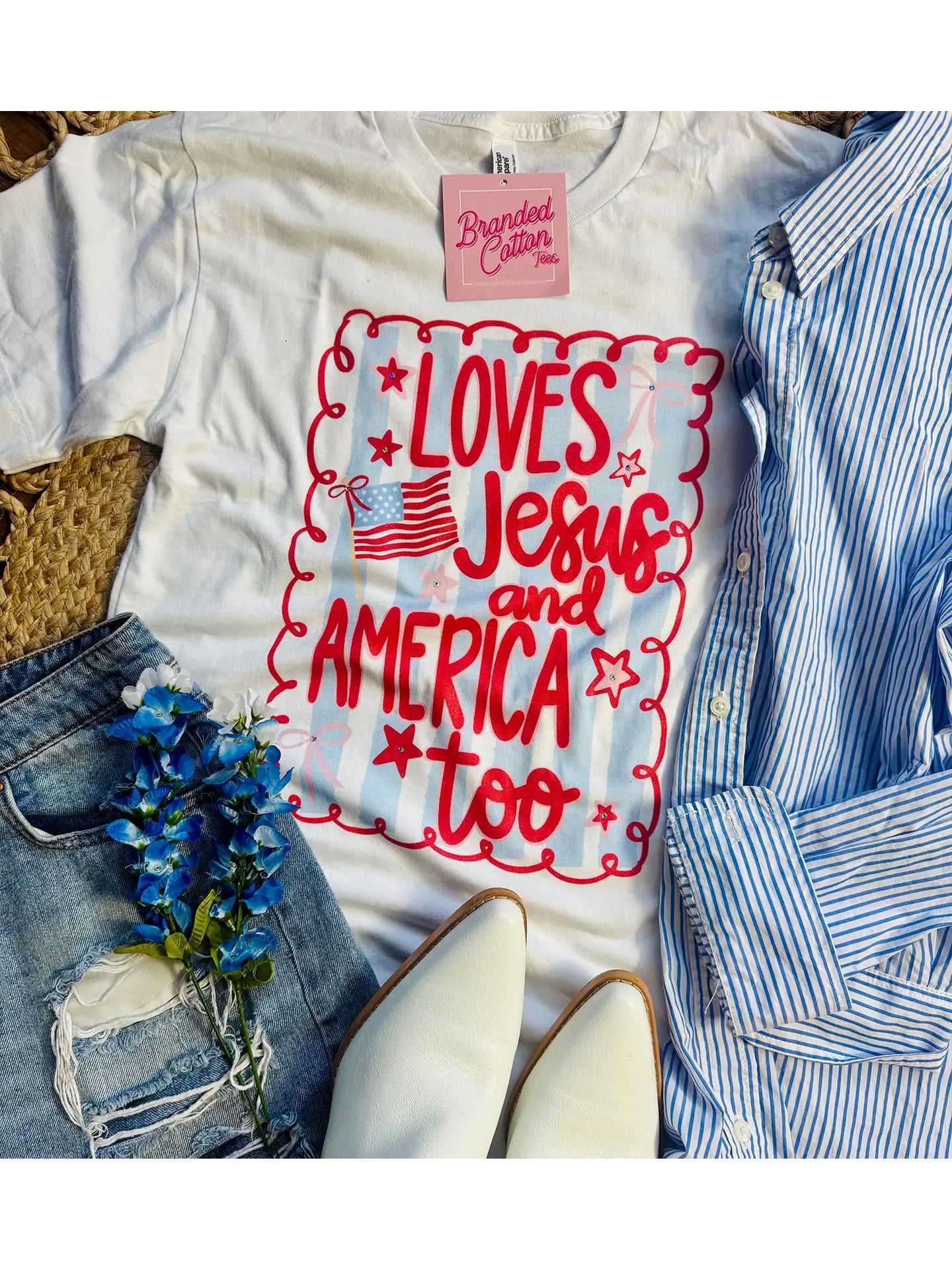 Love Jesus & America Too Tee