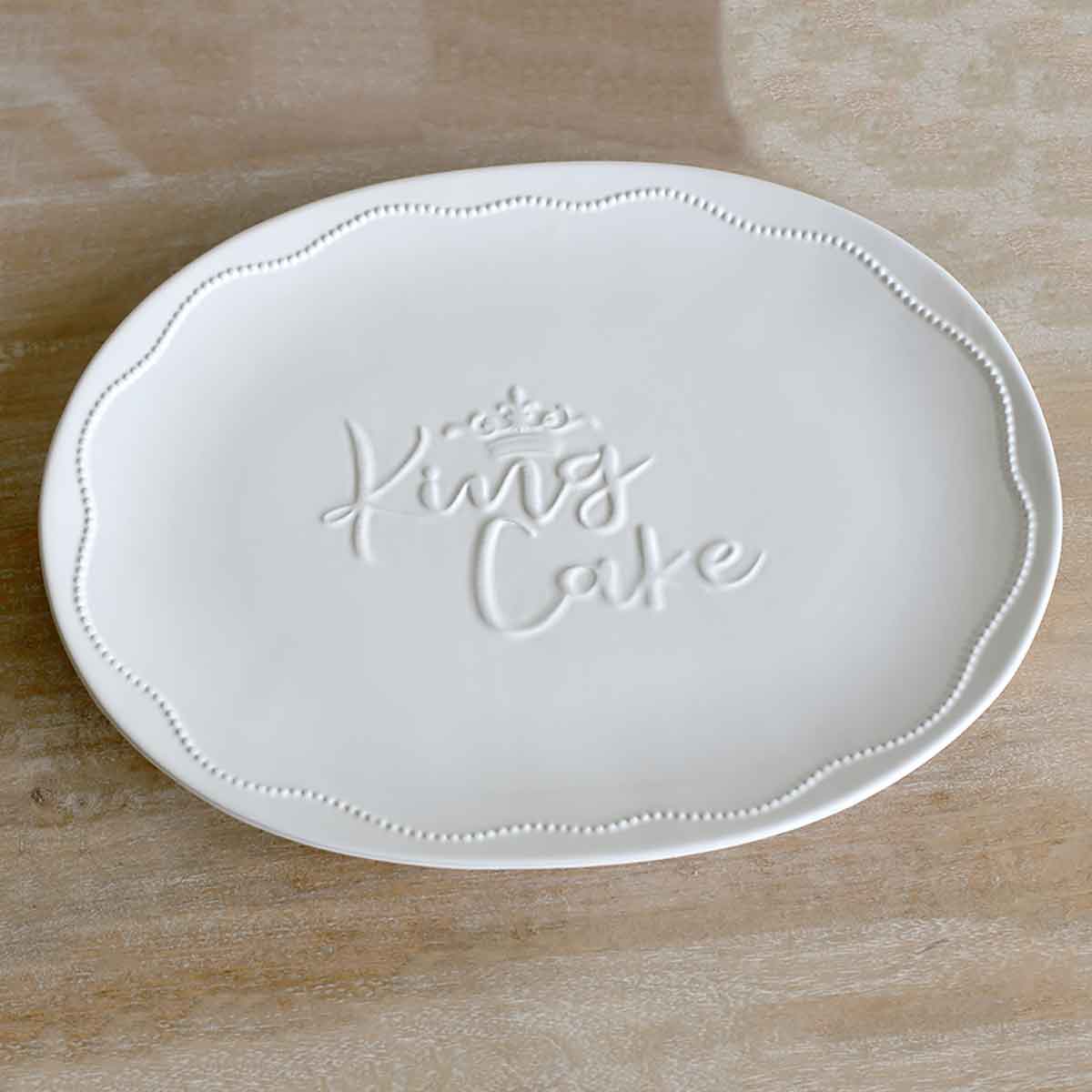 White King Cake Platter