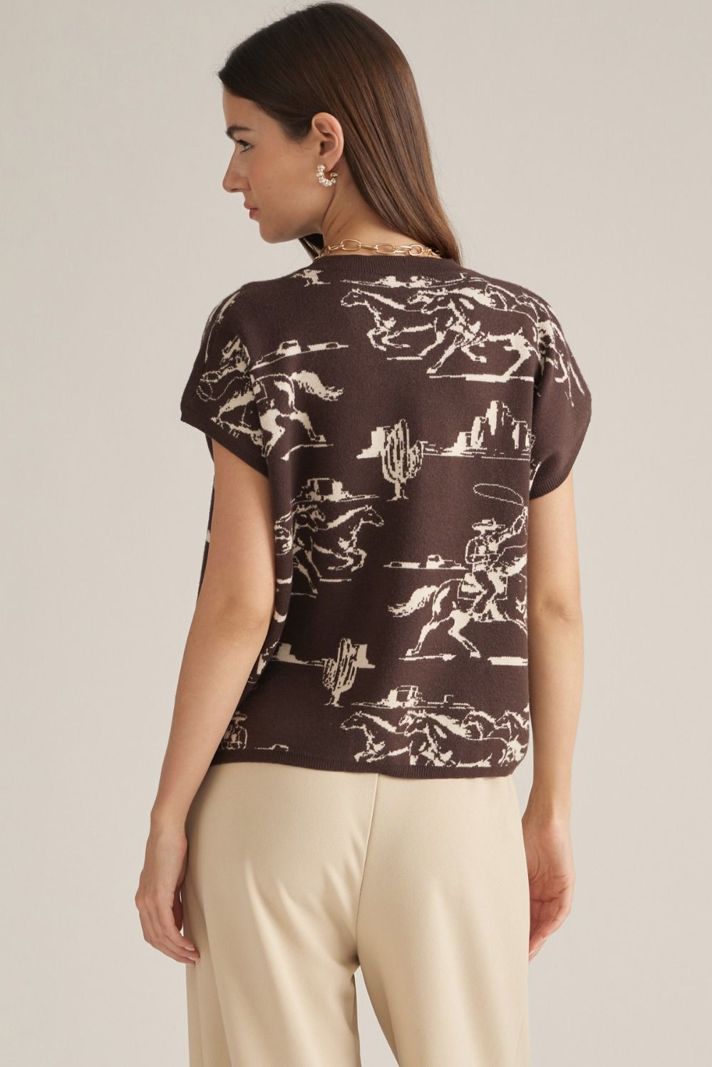 Western Sweater Top