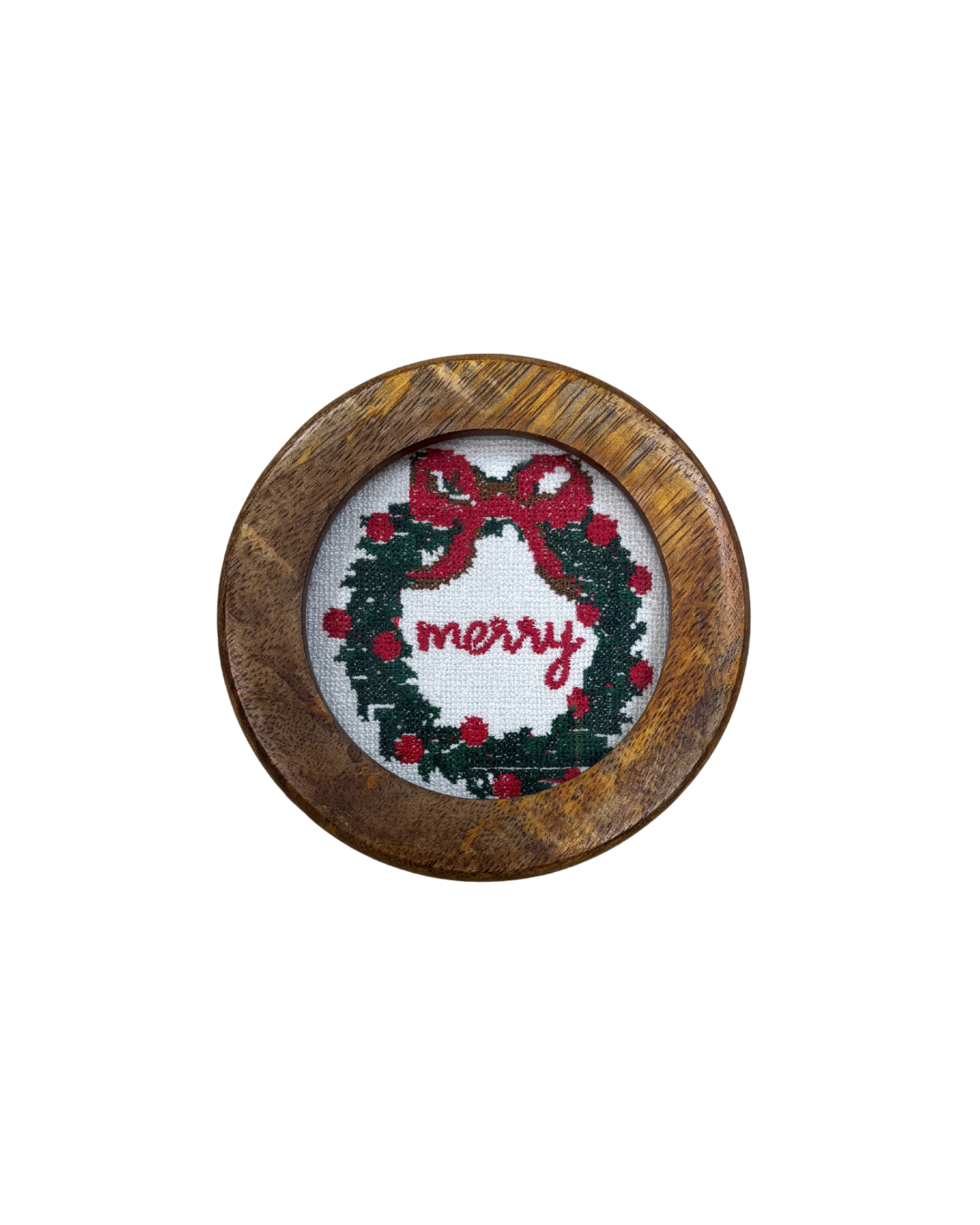 Wreath Framed Needlepoint