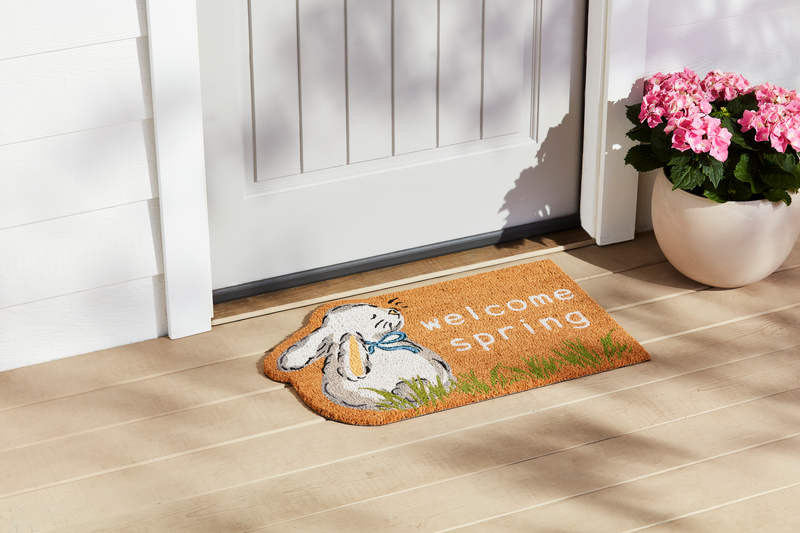Welcome Spring Bunny Doormat