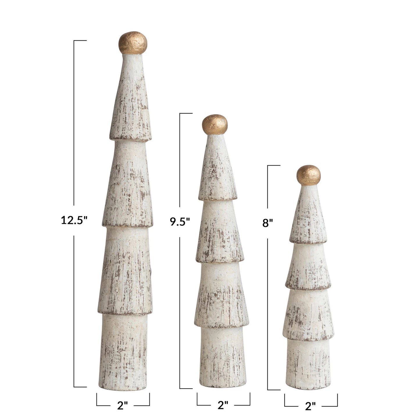 White Distressed Wood Tree