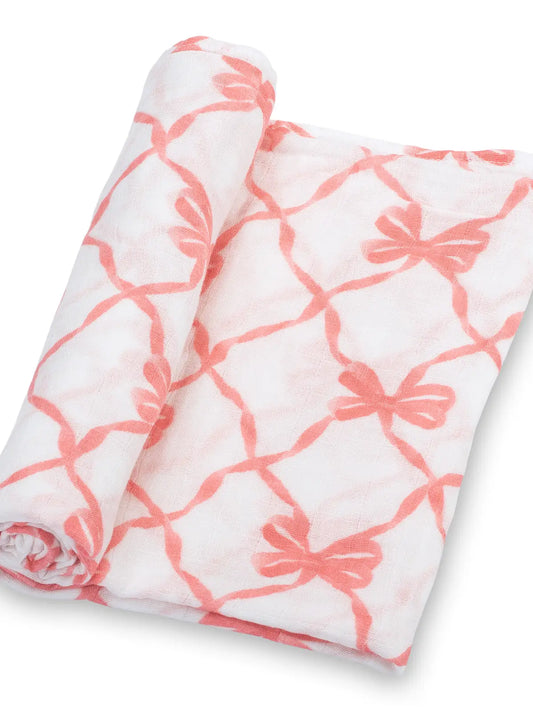 Beautiful Bows Baby Swaddle Blanket