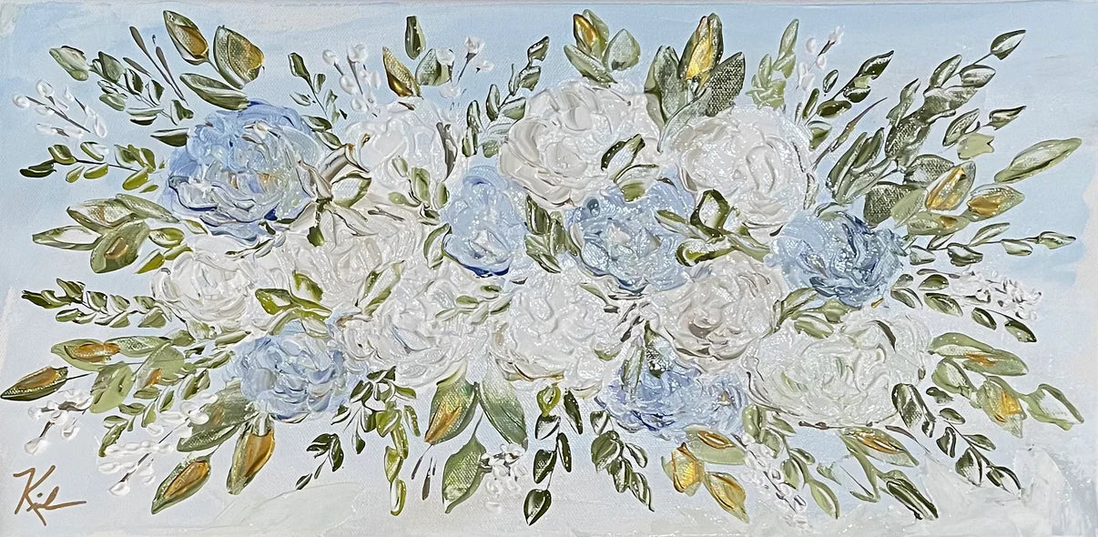 Blue & White Hydrangea Art