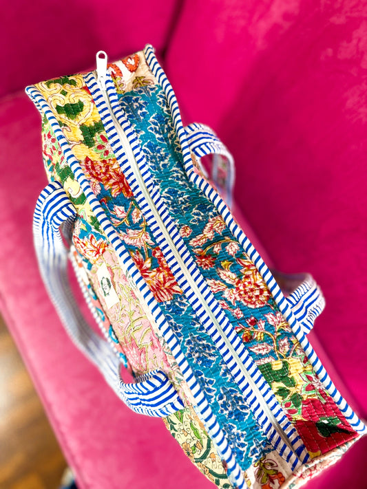 Wildflower Patch Zipper Tote
