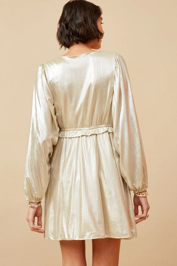 Textured Champagne Dress