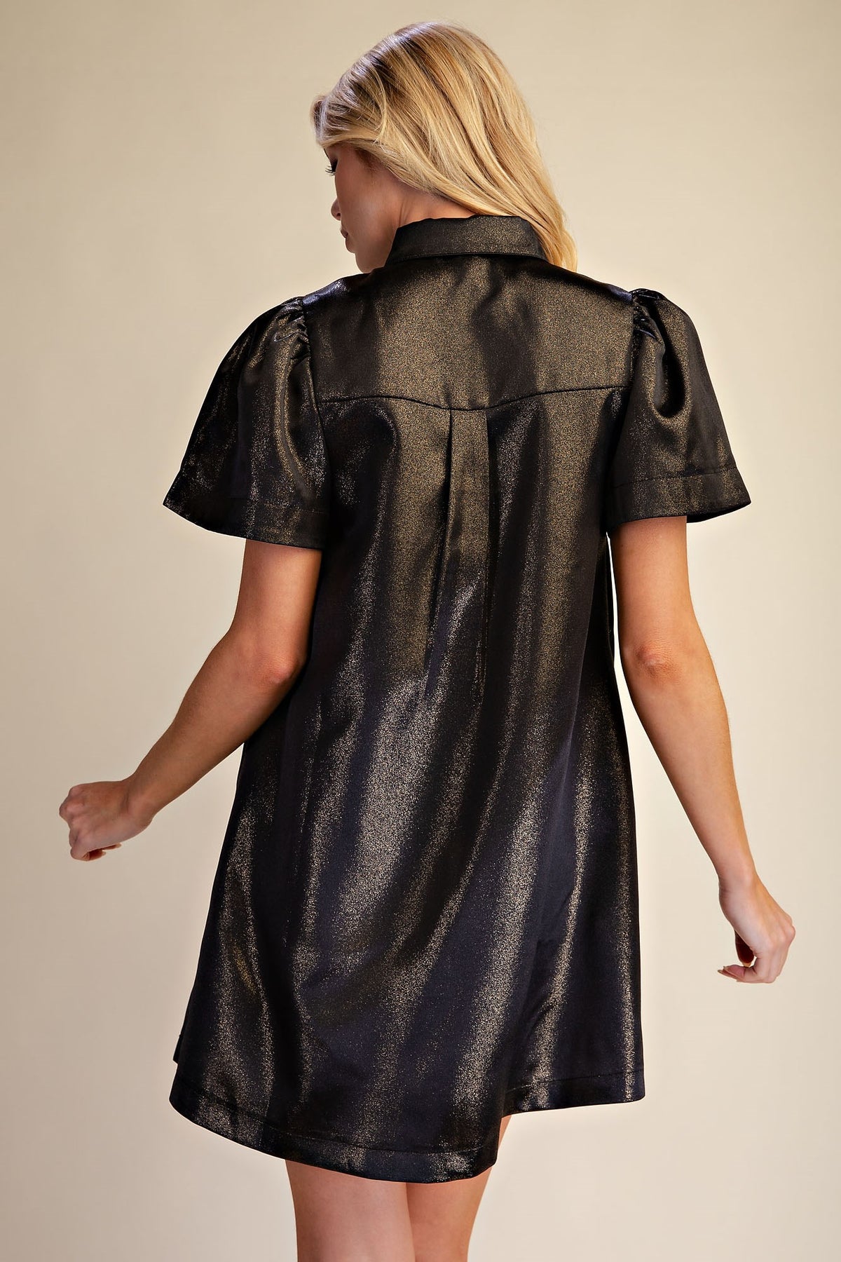 Metallic Holiday Mini Dress