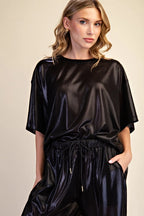 Black Lurex Knit Set