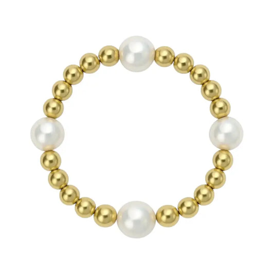 Bara Beaded Stretchy Pearl Ring