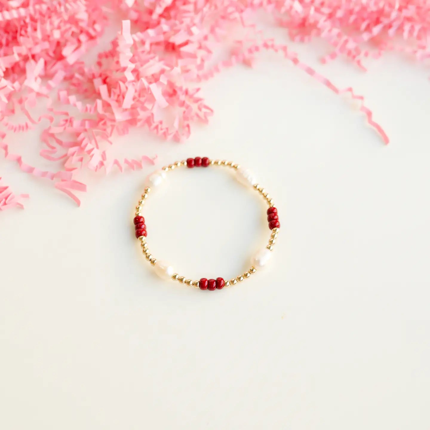 Maroon Pearl Poppi Bracelet