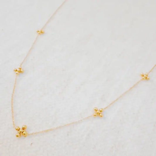 Dot Golden Cross Necklace