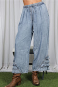 Flared Ruffle Hem Pants