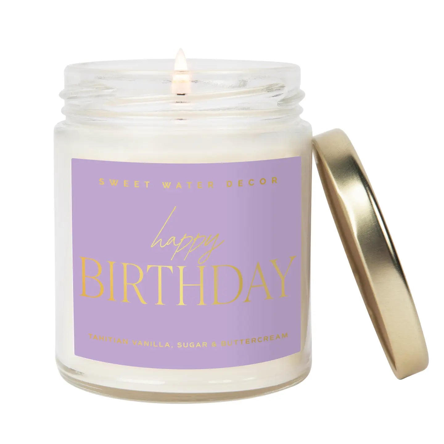 Happy Birthday Purple 9oz Candle