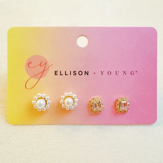 Mini Beauty Flower Stud Earring Set