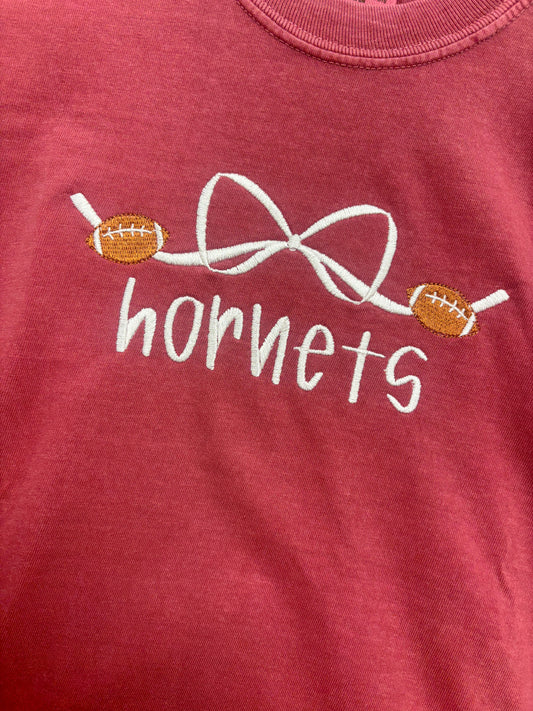 Maroon Hornets Football Tee