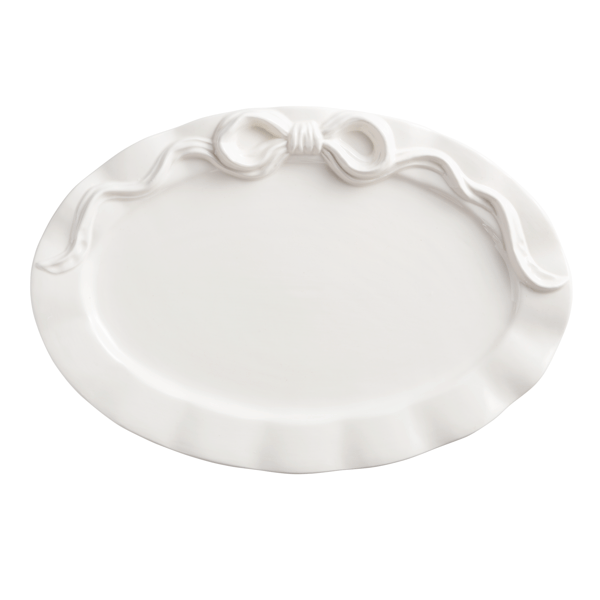 White Bow Serving Platter