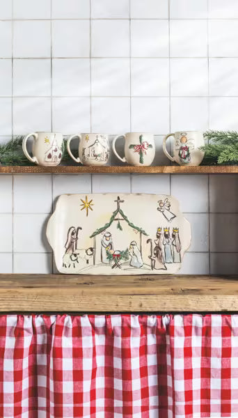 Nativity Stoneware Platter