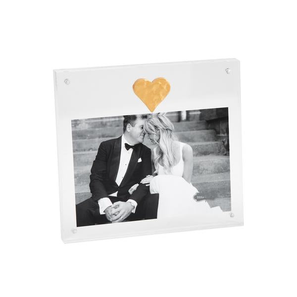 Acrylic Gold Heart Frame