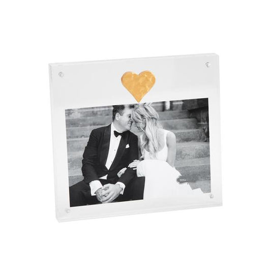 Acrylic Gold Heart Frame